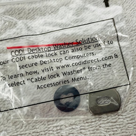 NIB CODI Key Cable Lock A02001 w/Fastener, Keys, Instructions, Steel, 6.5 Ft L - Picture 7 of 11